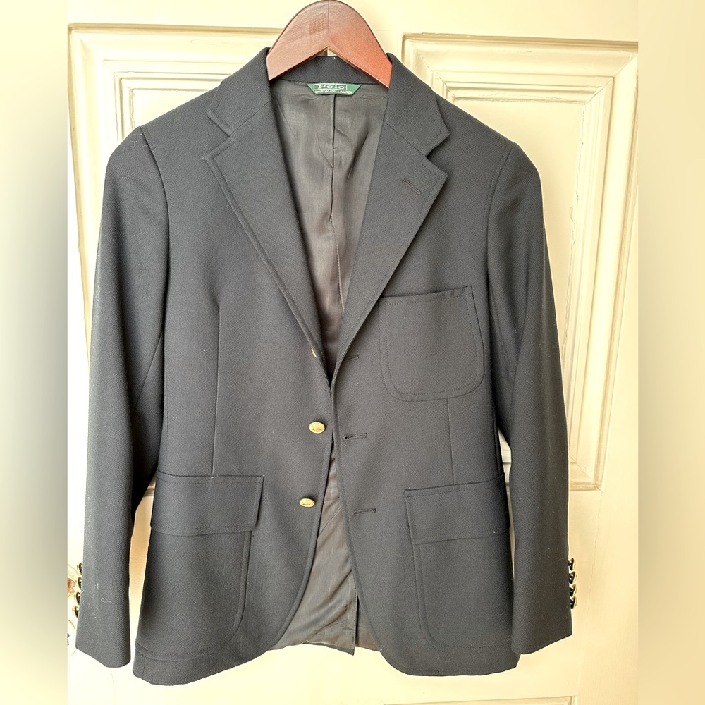 Navy Blue Polo Boys size 16 blazer